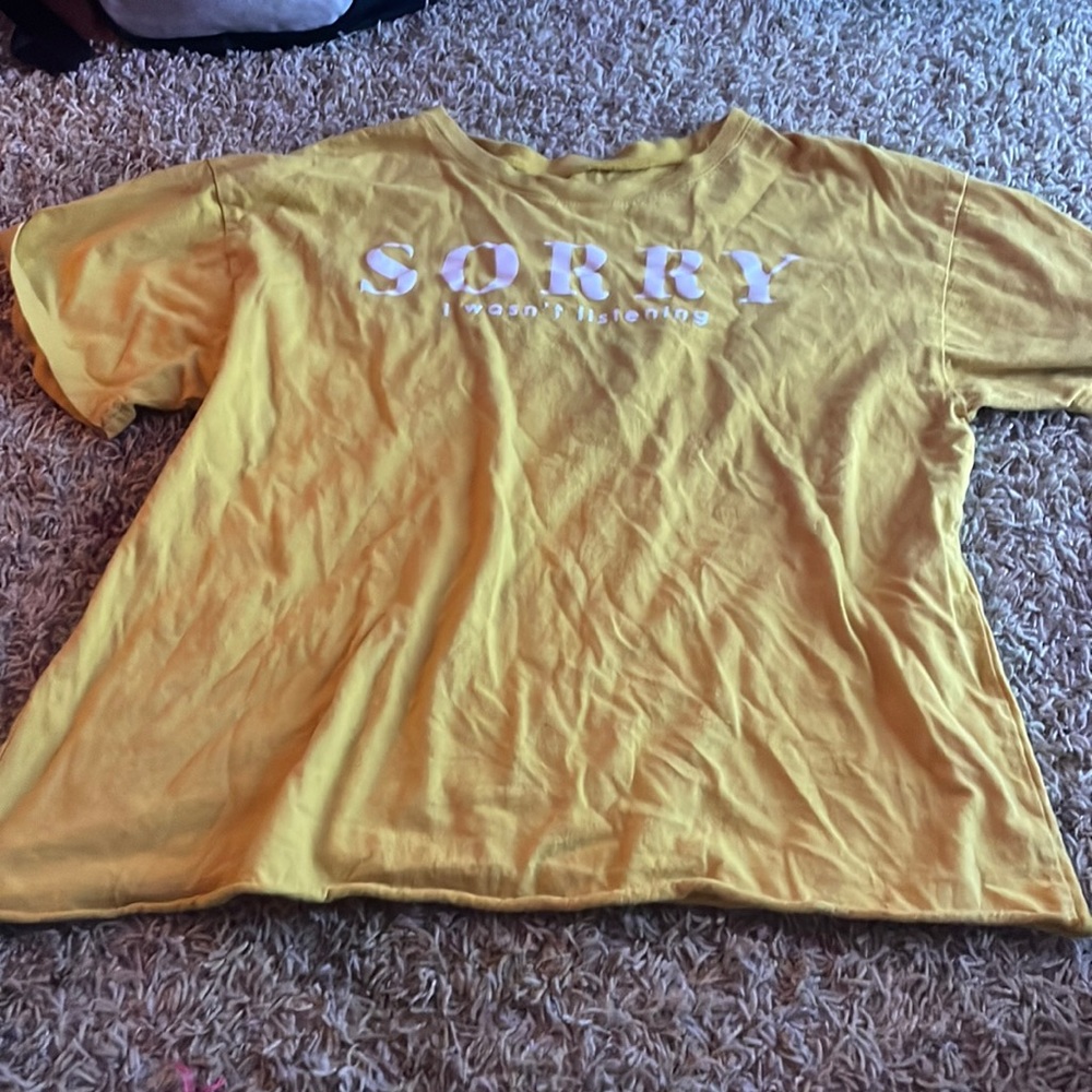 Yellow crop top
